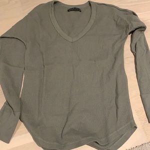 long sleeve waffle shirt